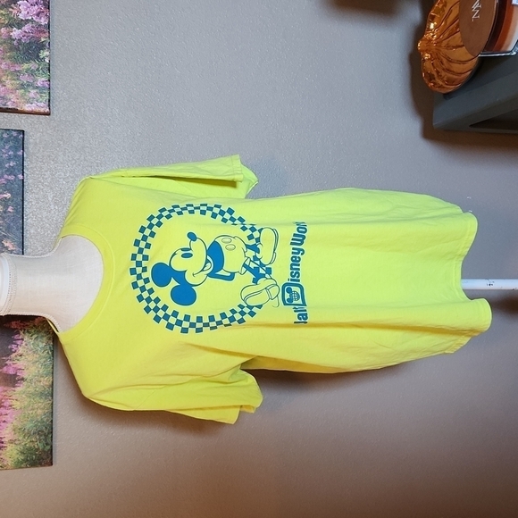 Disney Tops - Walt Disney World Mickey Mouse neon shirt